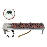 Lareira Interna Embutir C/chave A Gás Império 80cm Fogo&art