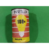 Lata Antiga Lâmpada Amarela Phillips Insetilux 100w Raridade