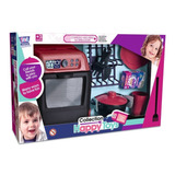 Lava-louças De Brinquedo Cozinha Infantil Com Acessórios Cor Vermelho E Preto