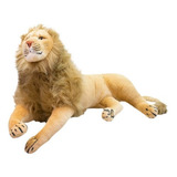 Leão Bicho Pelúcia 70cm Realista Decoração Safari Selva Luxo