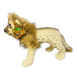 Leão De Pelúcia Animais Realista Safari Selva Decoração 30cm