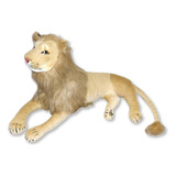 Leão De Pelucia Realista Animais Safari Selva Pronta Entrega