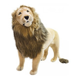 Leão Realista Em Pé 110cm Pelúcia Decoração