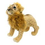 Leao Realista Em Pé 40cm Pelúcia Lindao