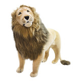 Leão Realista Pelúcia Grande Realista Decoração Safari 110cm