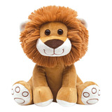 Leãozinho Pelúcia Bebê Bichinho Macio Caramelo 25cm