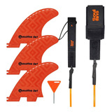 Leash Cordinha Surf + Quilhas Fcs-2 Grande Soul Fins Prancha