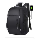 Lebag Mochila Masculina Executiva Resistente À Água Antifurto Tsa Cor Preto Desenho Do Tecido Liso