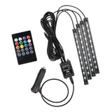 Led Neon Rgb Luz Interno C/controle Acessórios Carro Tuning