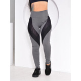 Legging Feminina Detalhe Lateral Respirável Moda Fitness