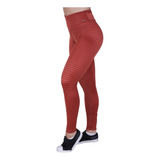 Legging Fitness Feminina Franzido Cós Cirre Texturado Brilho