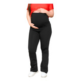 Legging Gestante Flare Calça Grávida Boca Larga Bem Comprida