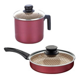 Leiteira 1,9l + Frigideira 22cm Kit Antiaderente Com Tampa