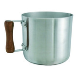 Leiteira Canecão Fervedor De Alumínio Cabo De Madeira 16 Cm