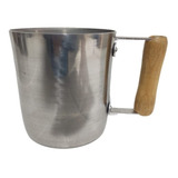 Leiteira N 14 Caneca Canecão Fervedor Leite Cabo Madeira