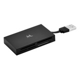 Leitor De Cartão De Memória Mtek Cr-620 6 Em 1 Preto Usb 2.0