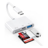Leitor De Cartão Usb C 4 Em 1, Carregamento Rápido De 30 W