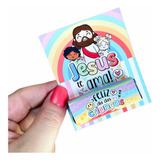 Lembrancinha Igreja Dia Das Crianças- 50 Cards Com Bis