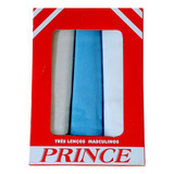 Lenço Masculino Tecido 30x30cm Caixa Com/3 Unidades