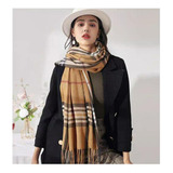Lenço Pashimina Echarpe Cachecol Manta Moda Inverno Frio Cor Marrom - 03