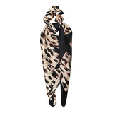 Lenço Schunchie Cetim Seda Cabelo Laço Rabico Estampado Moda Cor Laranja
