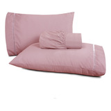 Lençol Cama Casal Kit 3 Peças Algodão Colcha E Fronhas Combo