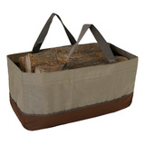 Lenha Log Carrier Grande Lenha Saco Cera Lona Log