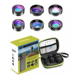 Lente Apexel 6x1 Celular Fisheye Macro Wide Telephoto Cpl