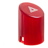 Lente Botao Pisca Alerta Modelo Redonda Vermelho Media - Xr3