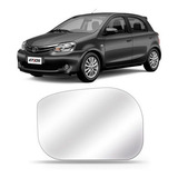 Lente C/ Base Retrovisor Toyota Etios 2013 Até 2017 Esquerdo