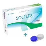 Lente De Contato Solflex Cl Mensal Incolor C/ Grau + Estojo