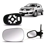 Lente Espelho Retrovisor Renault Clio 99 A 12 - Lado Direito