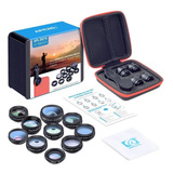 Lente Filtro Celular Kit Completo Com Bolsa + 9 Lentes Top