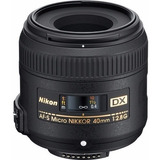 Lente Nikon 40mm F/2.8g Af-s Micro-nikkor Macro 12x S/juros