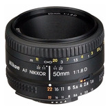 Lente Nikon Af Nikkor 50mm F/1.8d Nova Com Garantia F1.8