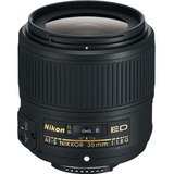 Lente Nikon Af-s 35 Nikkor Fx 35mm 1.8 Garantia 1 Ano + Nf-e