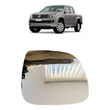 Lente Retrovisor Amarok 2010 A 2015 Le Com Suporte