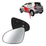Lente Retrovisor Toyota Etios Ldireito Manual C Base 14 Á 20