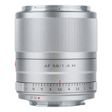 Lente Viltrox 56mm F/1.4 Af Stm Canon Mirrorless Ef-m Cor Prateado Tipo De Montagem Canon Ef-m
