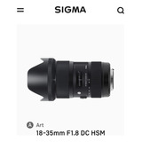 Lente Zoom Sigma 18-35mm F1. 8
