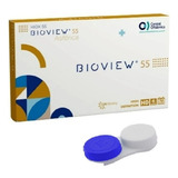 Lentes De Contato Bioview Asférica Hidrogel / Rápida Grau Esférico -1.25 Miopia