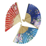 Leque Japonês Madeira Bambu Oriental Ornamental 2024