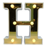 Letra Luminária Led 3d Decorativa Dourada