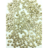 Letras Passantes Dourada Plástico 7mm - 200g Aprox 1360 Pçs