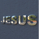 Letreiro Aço Inox 70 Cm - Jesus