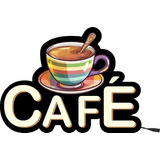 Letreiro Café Decorativo Led Coffee Display Cafeteria
