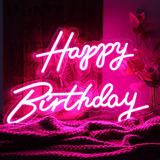 Letreiro De Led Neon Happy Birthday