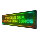 Letreiro Luminoso Digital, Painel De Led 135x40 Colorido Rgb