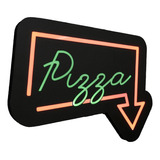 Letreiro Luminoso Flecha Pizza - Decoração Pizzaria