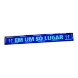 Letreiro Painel Led Digital 170x20 Azul Interno Bivolt